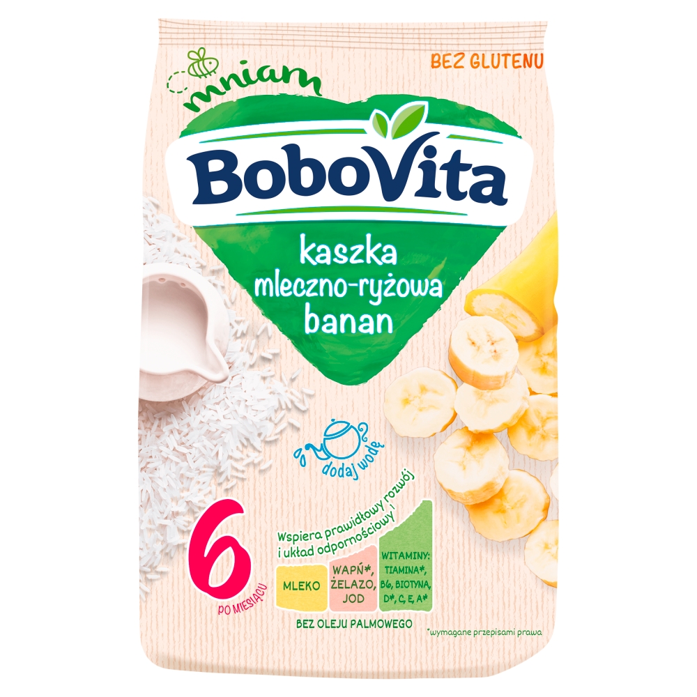 Bobovita Kaszka Mleczno-Ryżowa z Bananami 230 g
