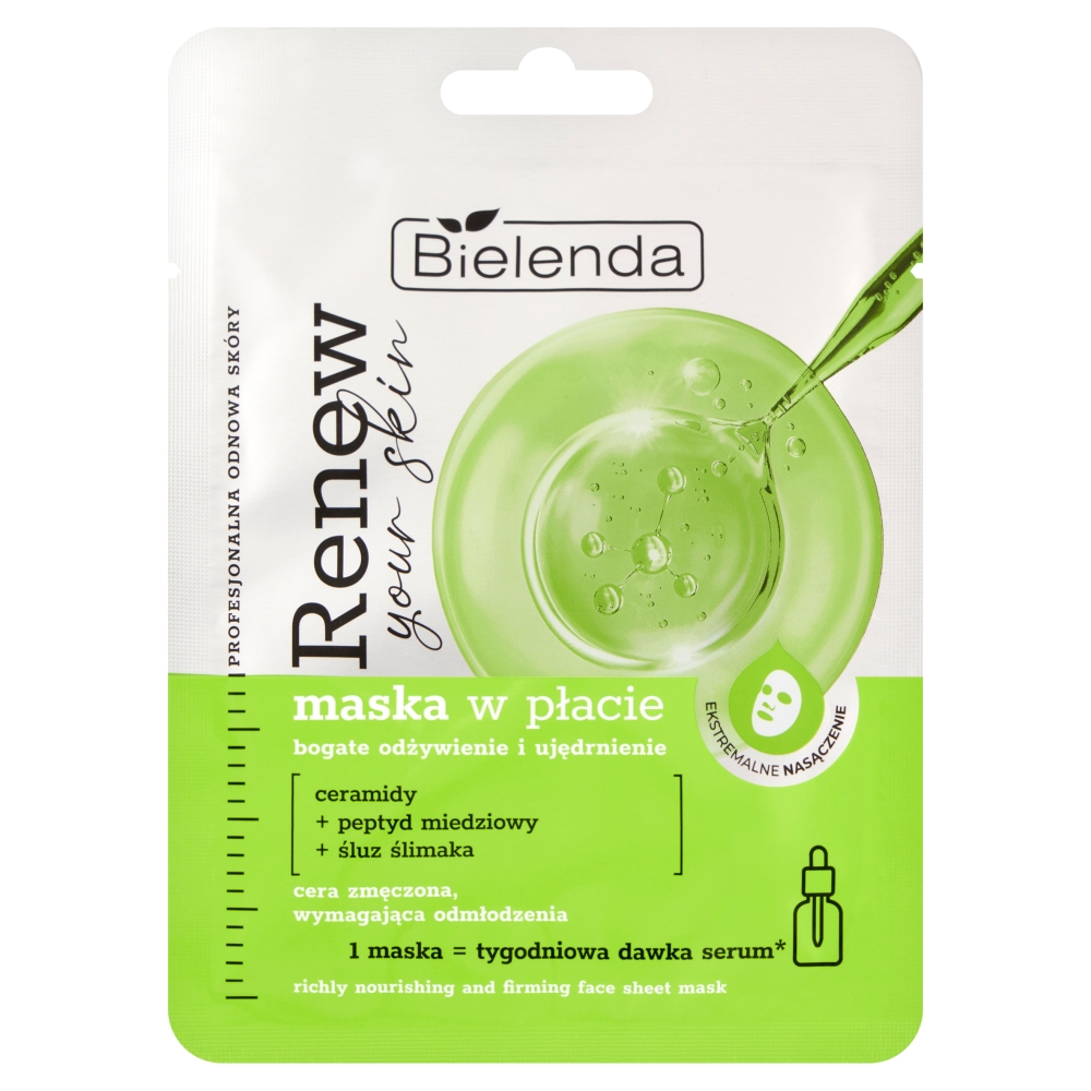 Bielenda Renew Your Skin Maschera in Tessuto Nutrimento Ricco e Compattezza
