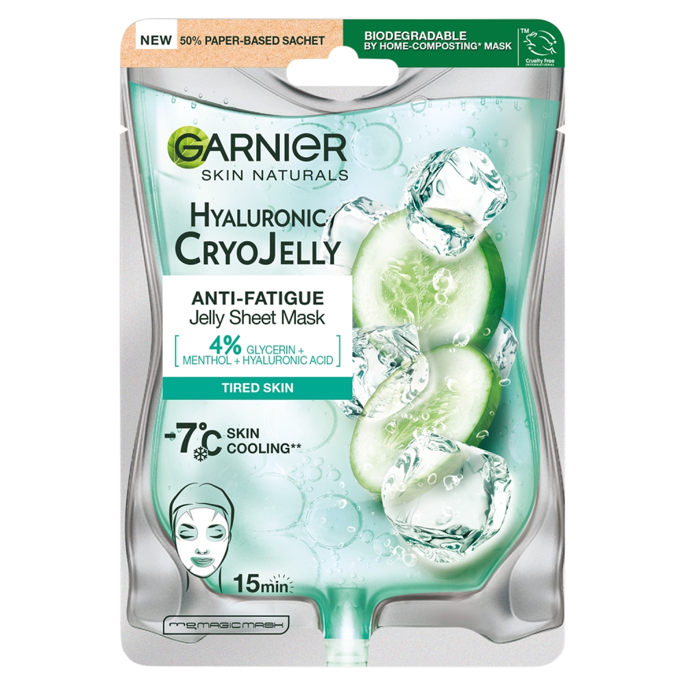 Garnier Skin Naturals Hyaluronic Cryo Jelly Maska na tkaninie na Twarz 