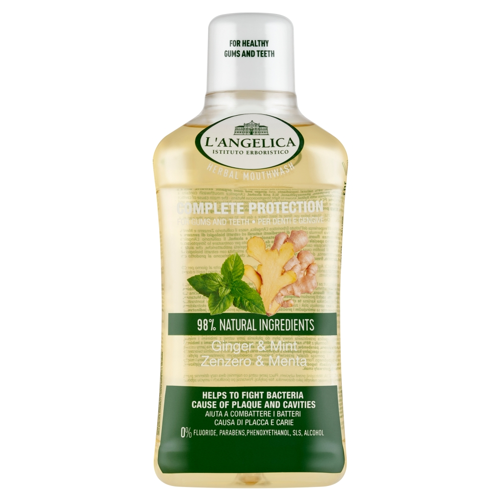 L Angelica Płyn do Higieny Jamy Ustnej Pełna Ochrona z Imbirem i Miętą