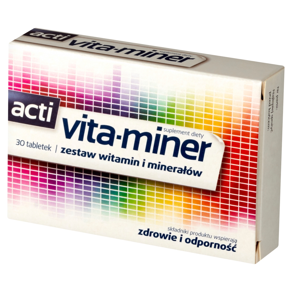 Acti Vita-Miner, Zestaw witamin i minerałów, Tabletki