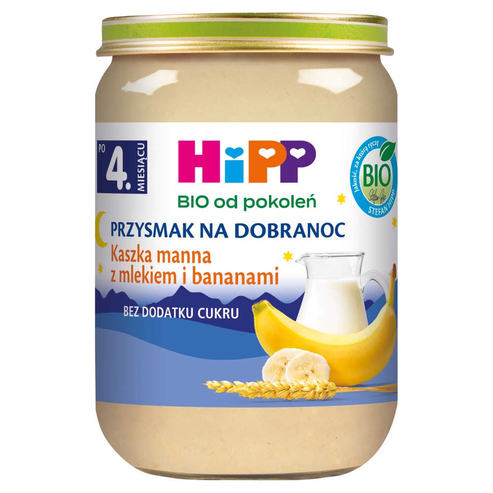 Hipp BIOKaszka Manna z Mlekiem i Bananami  190 g