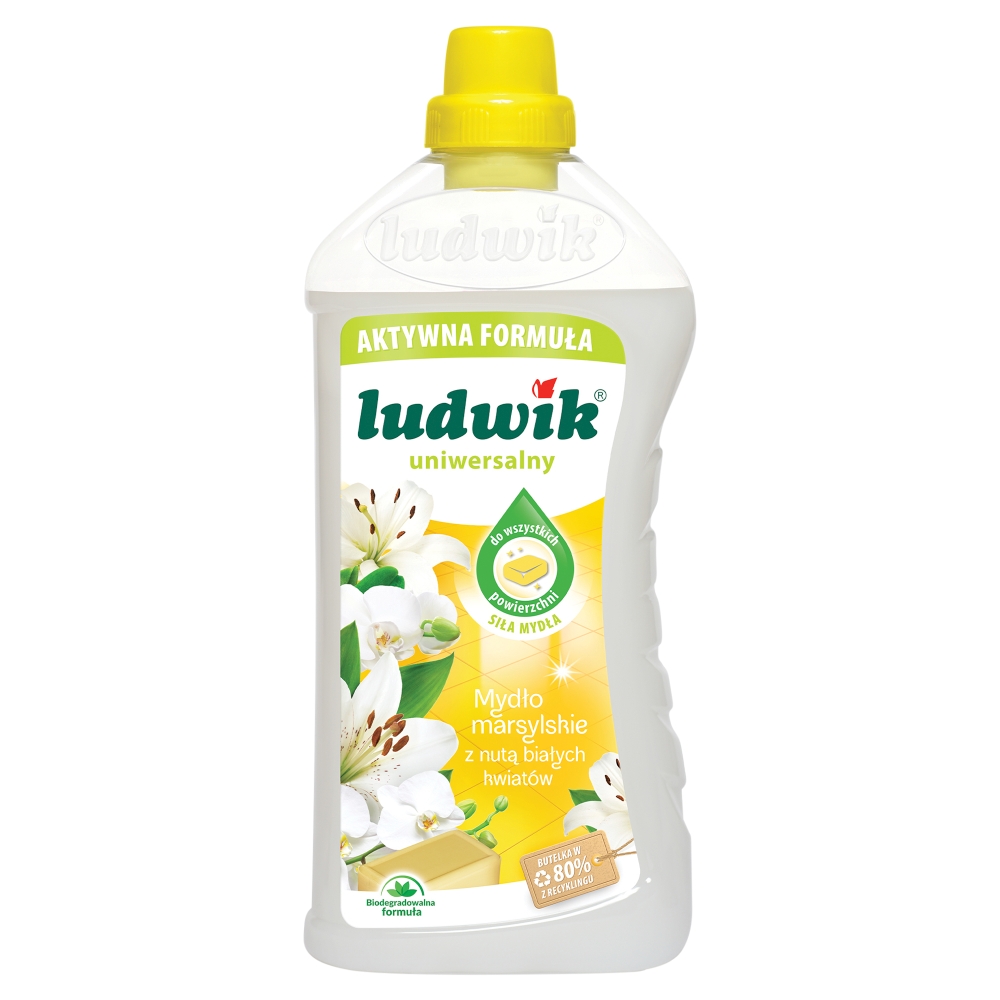 Ludwik Płyn uniwersalny mydło marsylskie z nutą białych kwiatów  1000 ml