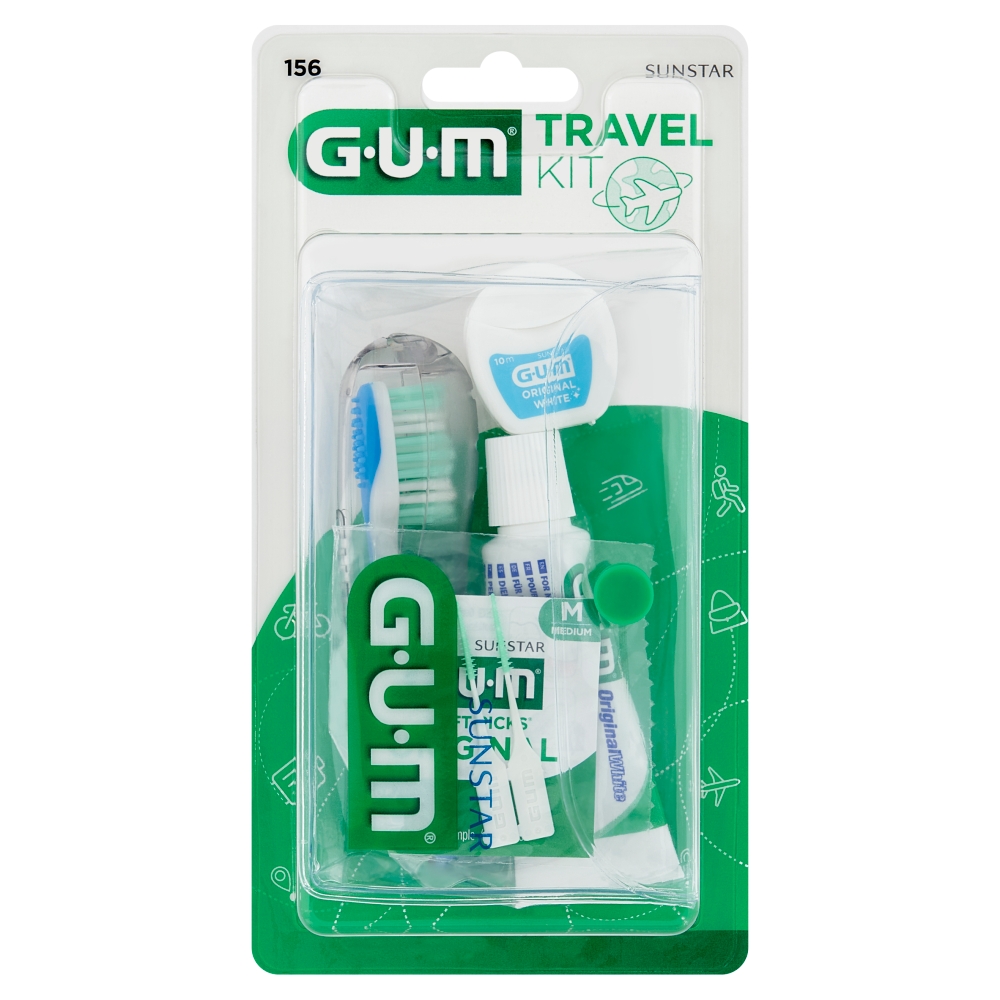 Gum Travel Zestaw podróżny, Kompletny zestaw do higieny jamy ustnej w podróży