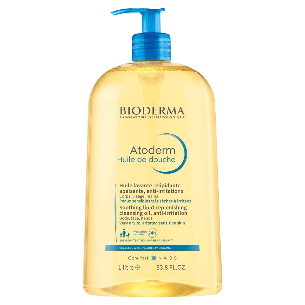 Bioderma Atoderm Huile De Douche, Olio detergente ultra-idratante, 1000 ml 1000 ml