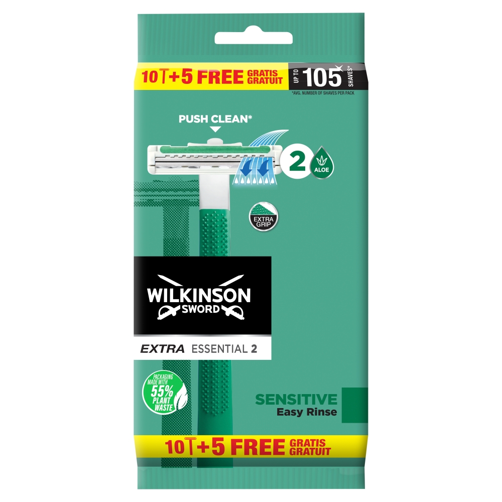 Wilkinson Extra Essential 2 Sensitive Maszynki Jednorazowe 10+
