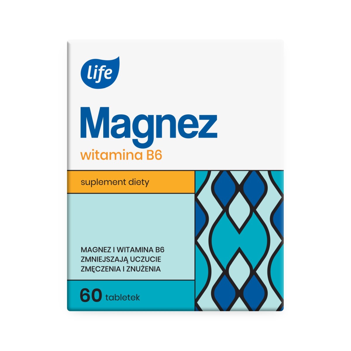 Life Mleczan Magnezu, Suplement diety z magnezem i witaminą B6, Tabletki