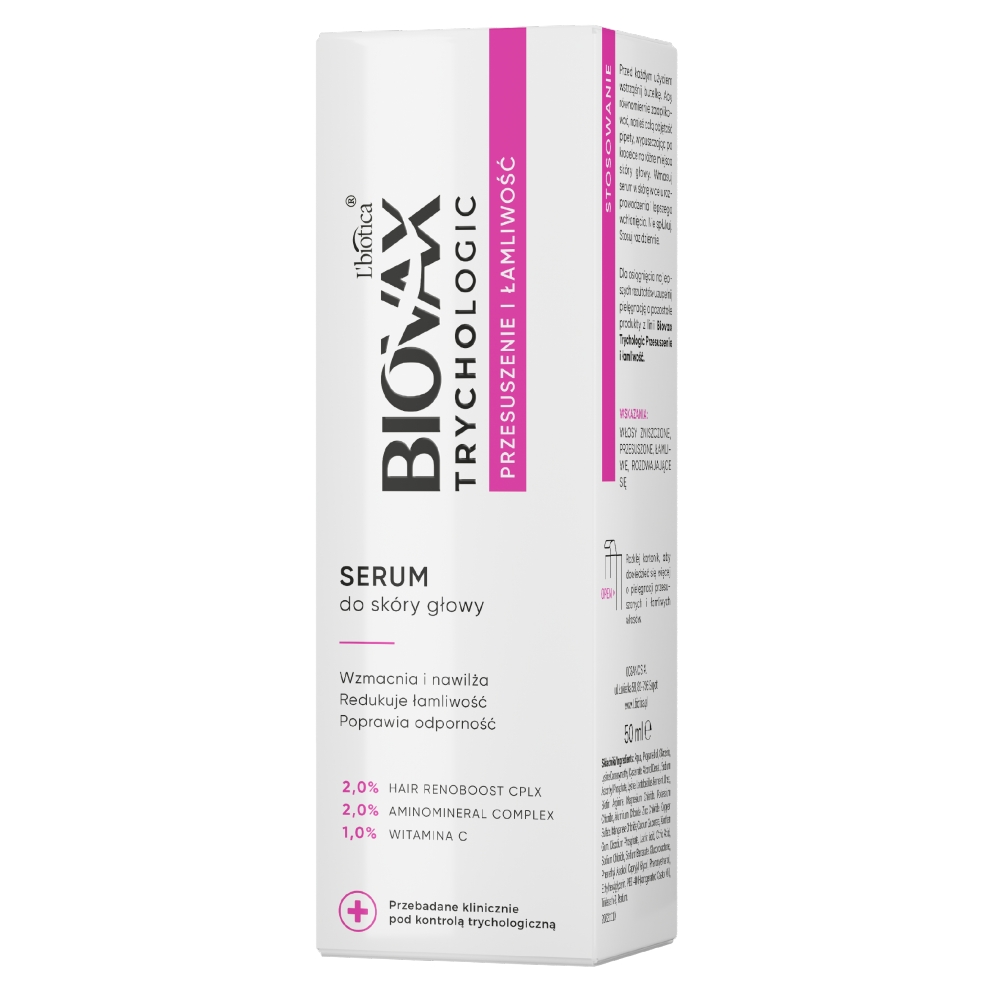 L'biotica Biovax Trychologic Przesuszenie i łamliwość Serum do skóry głowy