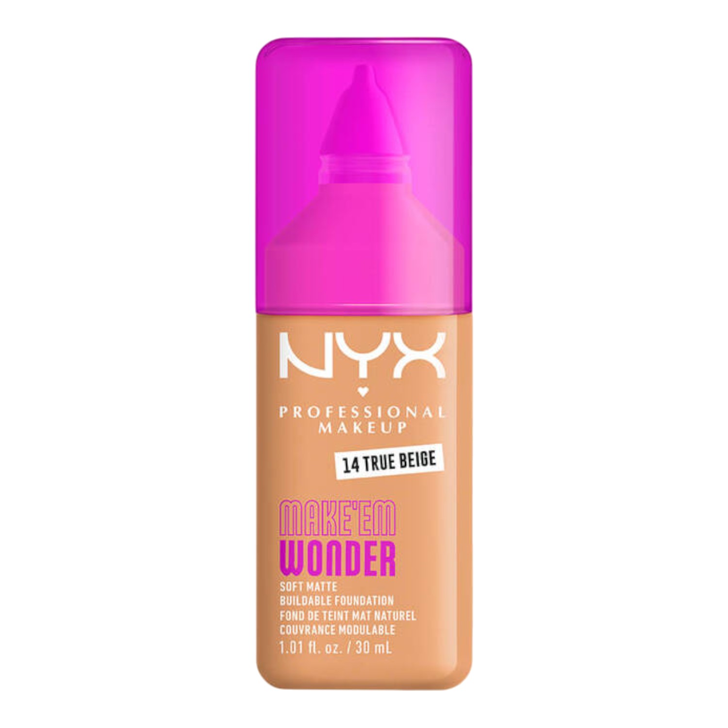 NYX Make Em Wonder Podkład do twarzy z długotrwałym kryciem, True Beige