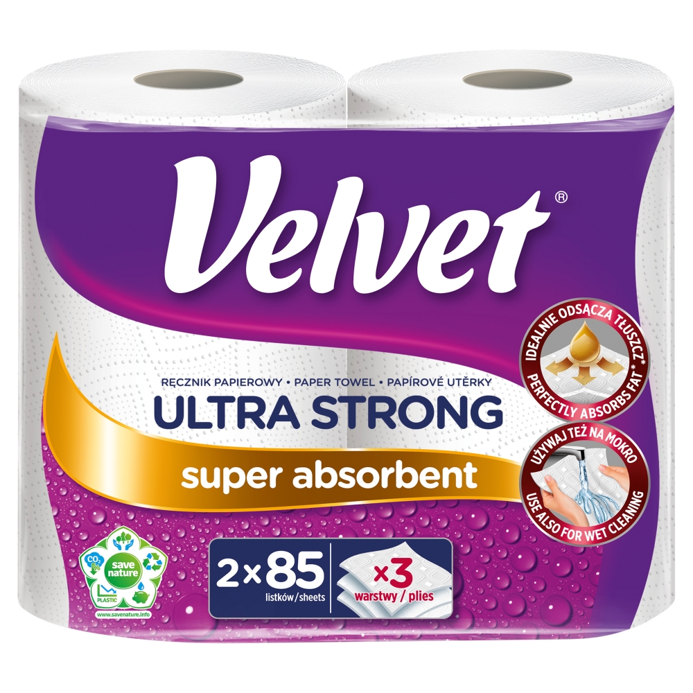 Velvet Ultra Strong Carta da Cucina, 2 Rotoli