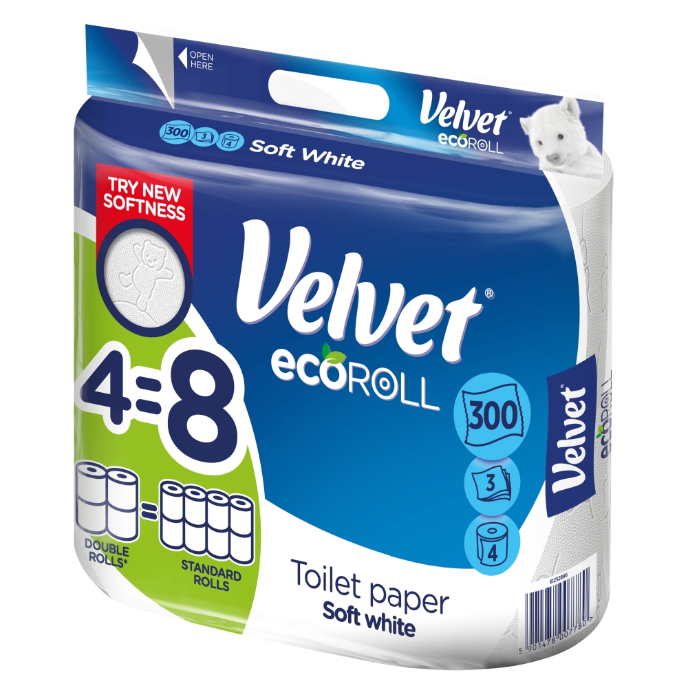 Velvet ecoRoll Soft White Papier toaletowy