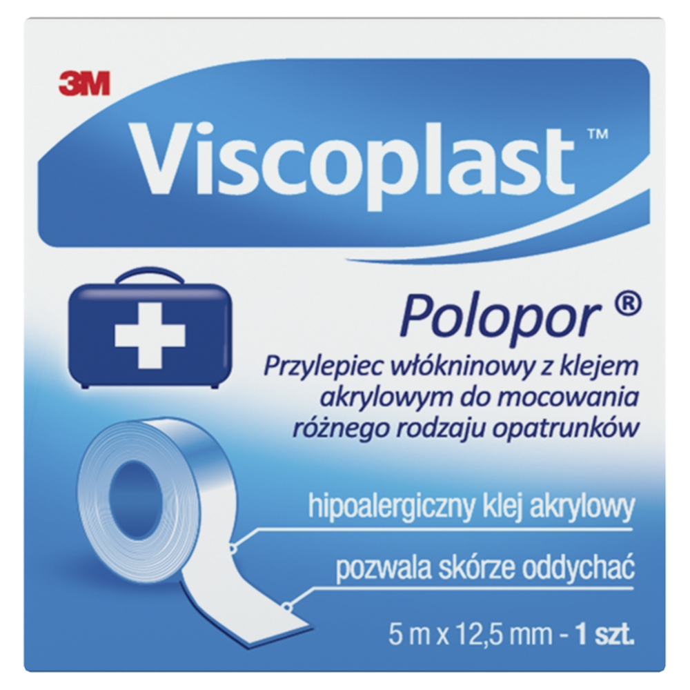 Viscoplast Polopor, Przylepiec włókninowy, 5x0,0125m