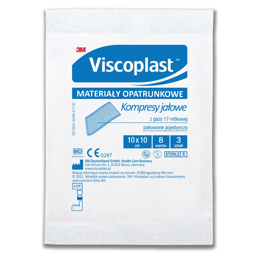 Viscoplast Kompresy gazowe jałowe 10x10cm