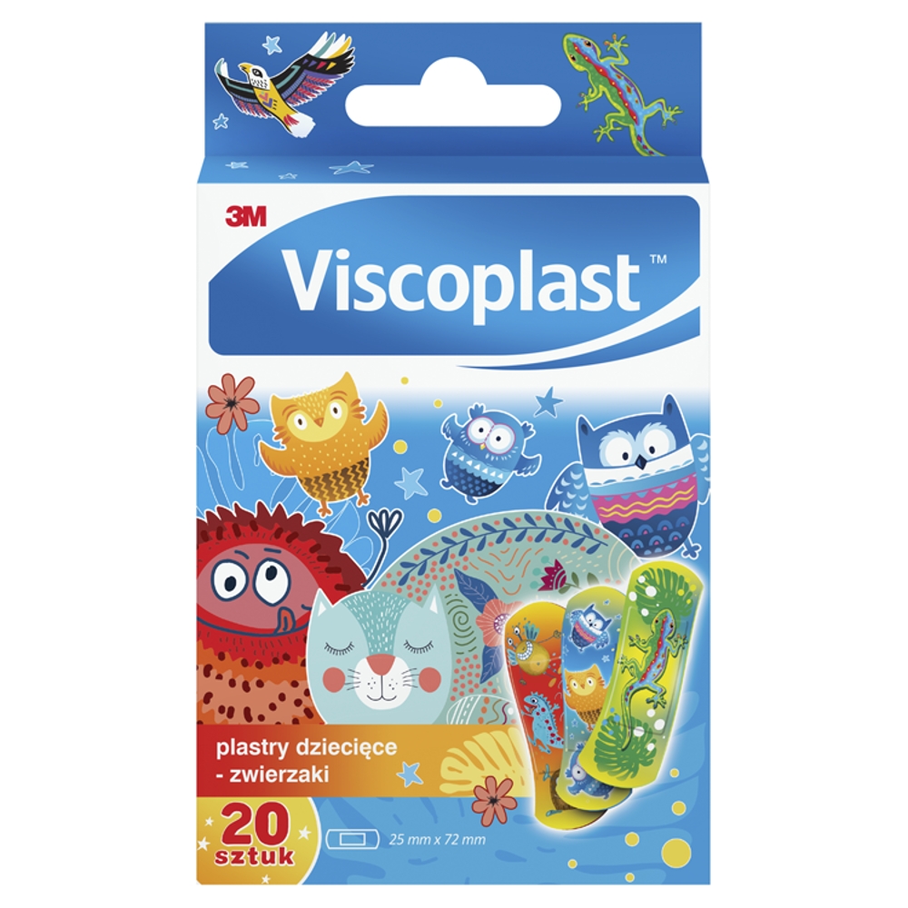 Viscoplast Zwierzaki, Plastry dla dzieci, 2,5x7,2cm