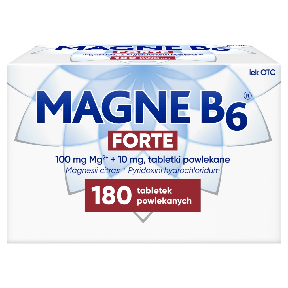 Magne B6 Forte 100mg+10mg, 180 tabl. powl.