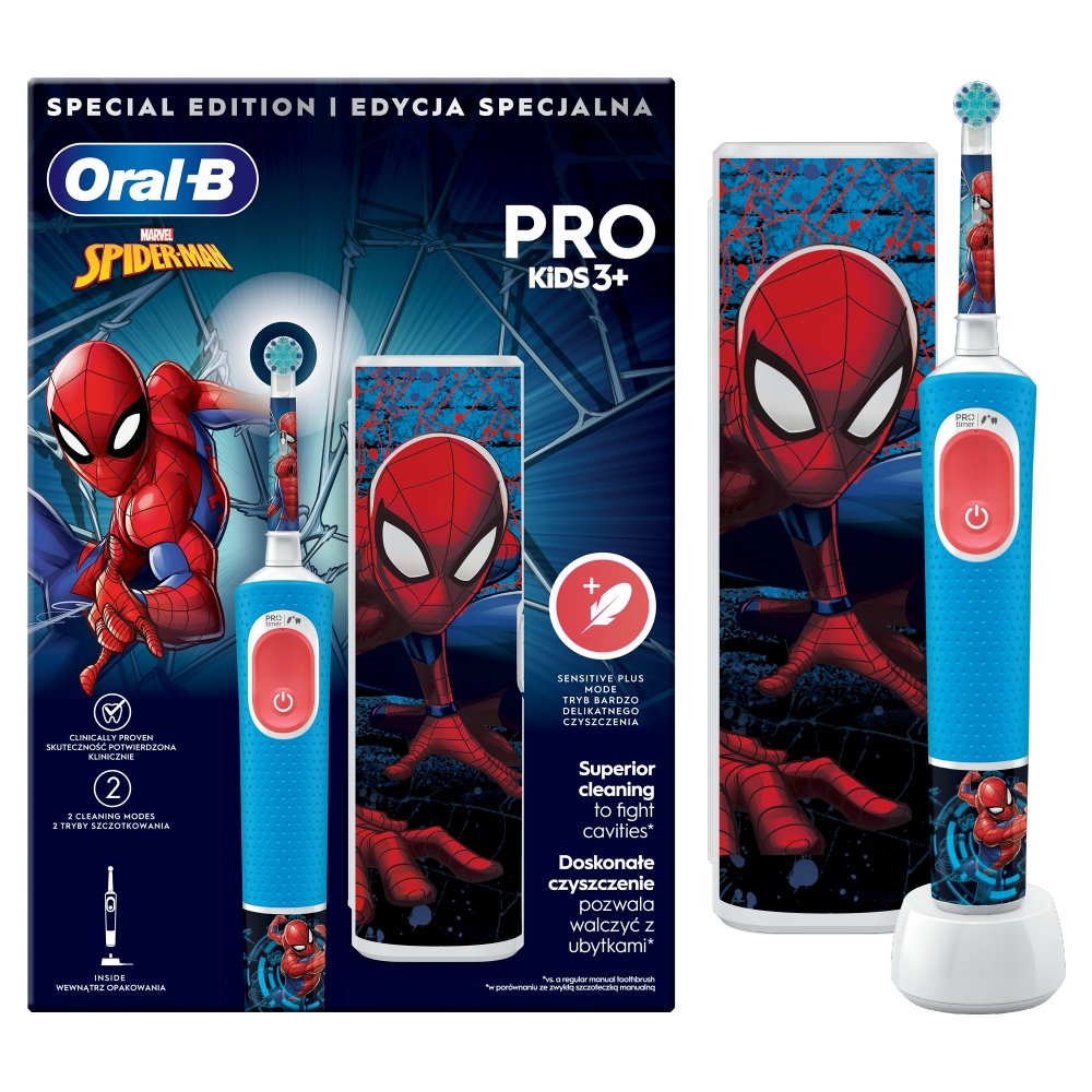 Oral-B Pro Kids Szczoteczka elektryczna Spider Man + etui