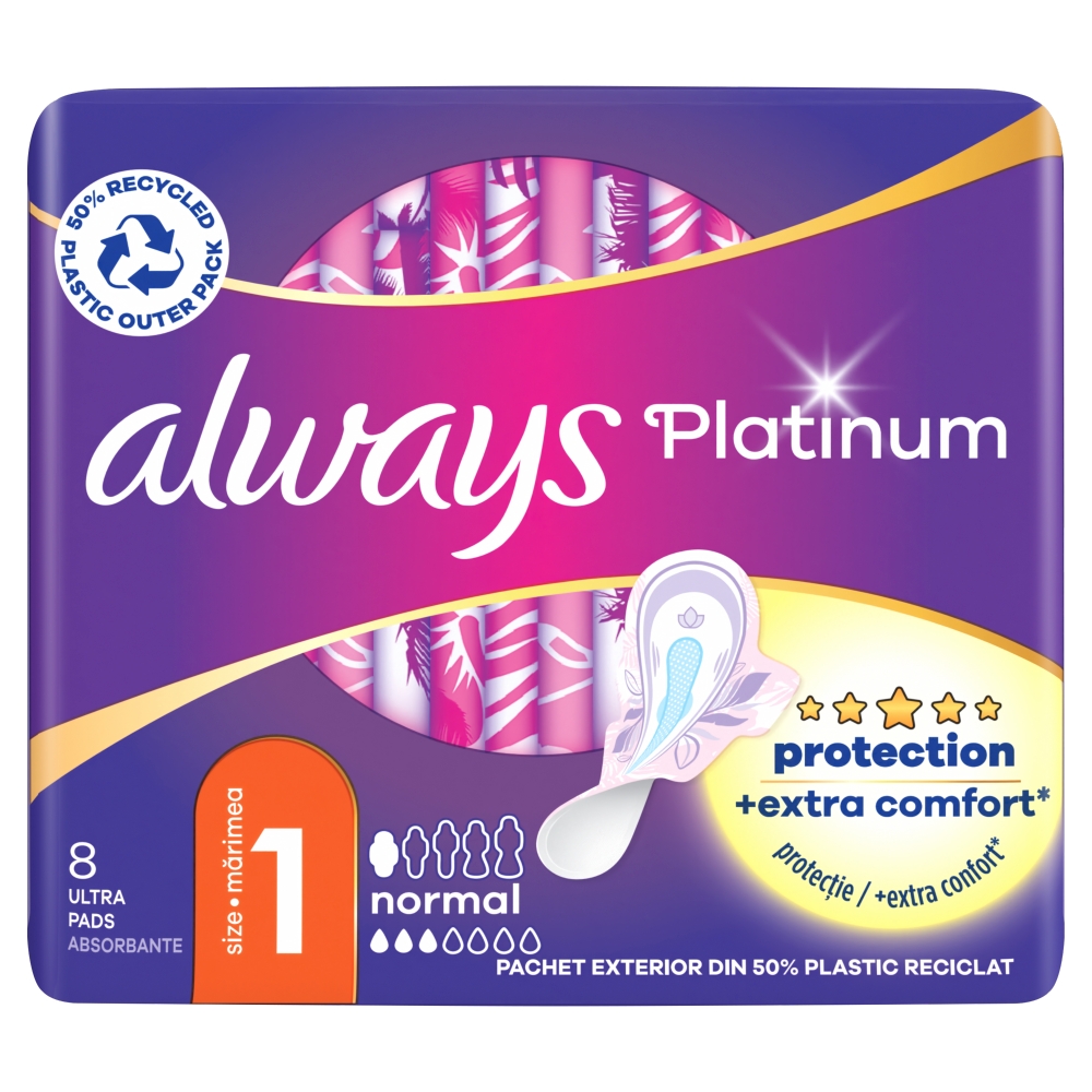 Always Platinum Ultra Normal Plus Podpaski higieniczne, 8szt.