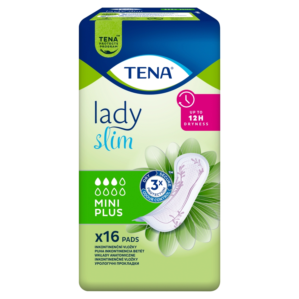 Tena Lady Slim Mini Plus, Wkładki higieniczne, 16 Sztuk