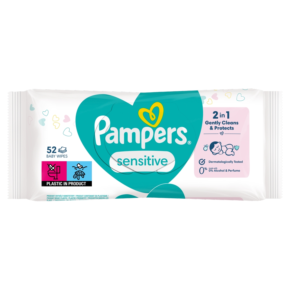 Pampers Sensitive chusteczki pielęgnacyjne, 52szt.
