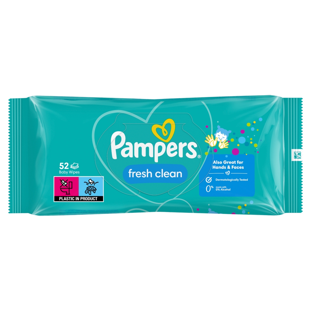 Pampers Fresh Clean Chusteczki nawilżane, 52 szt.