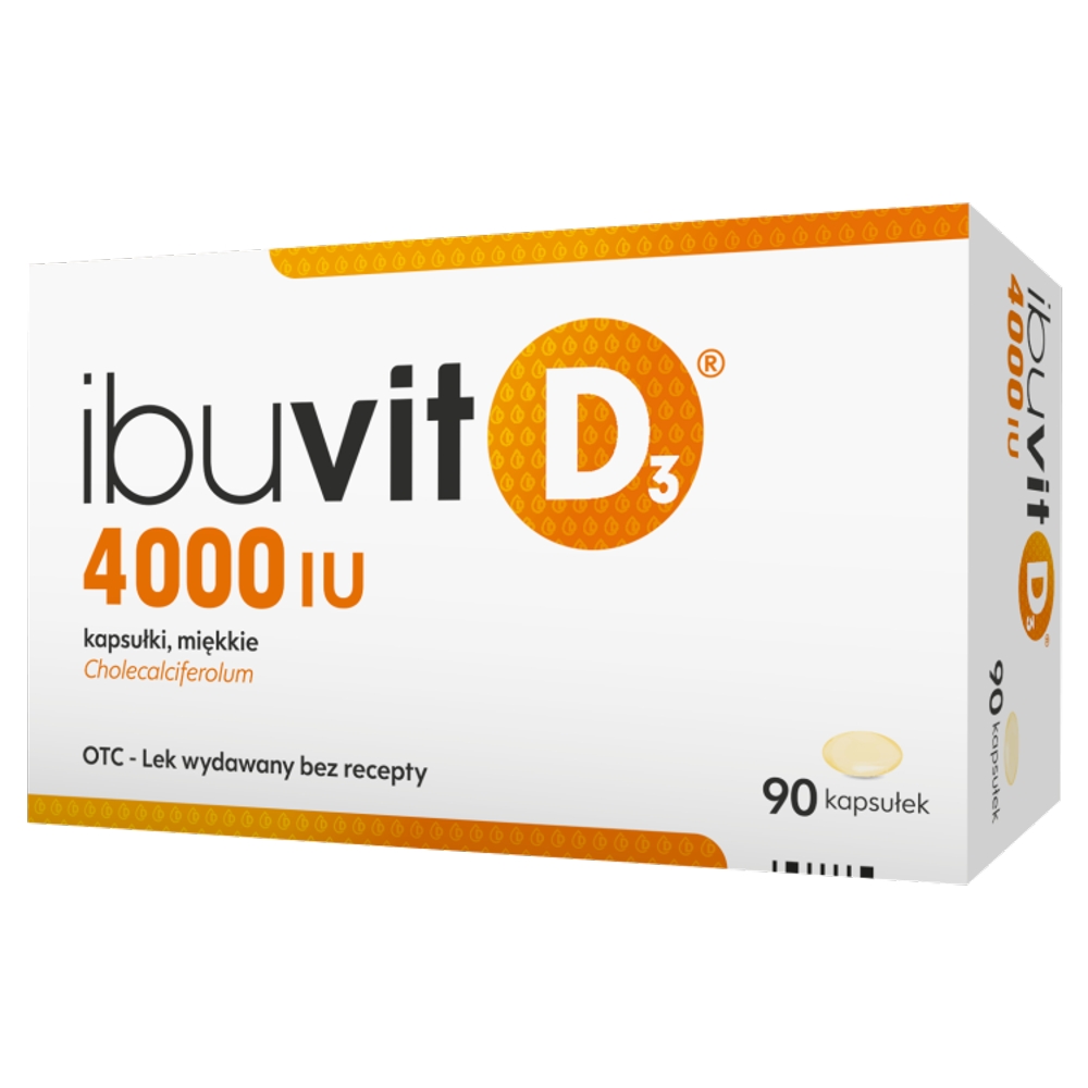 Ibuvit D3 4000 j.m., Witamina D, 90 kapsułek