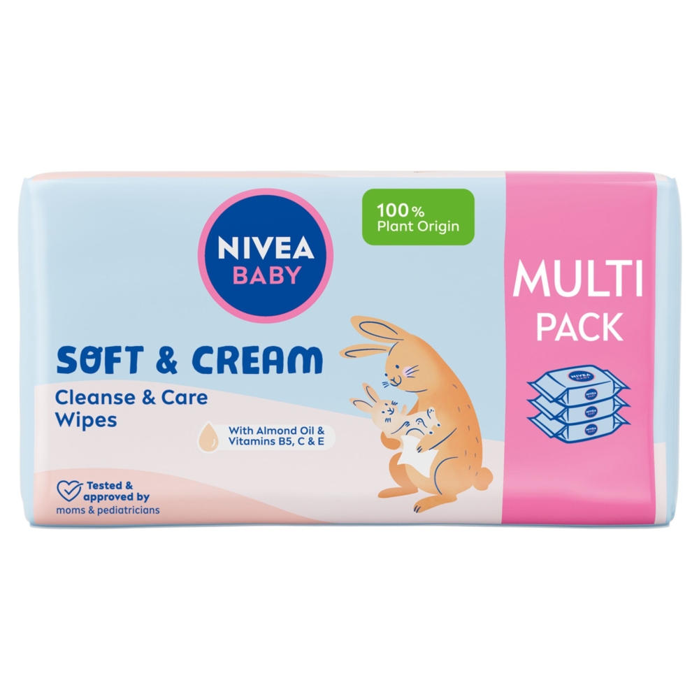 Nivea Baby Chusteczki biodegradowalne Soft & Cream 4x57 szt.