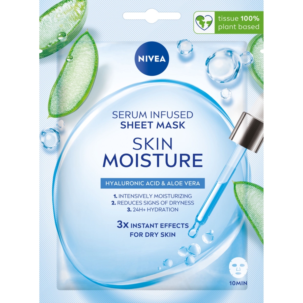 Nivea Moisture Maska w płachcie z serum nawilżającym 