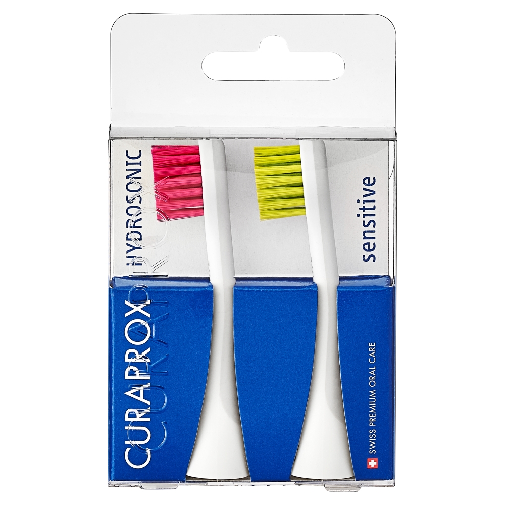 Curaprox Hydrosonic Sensitive Główki do szczoteczki (magenta/zielony), dwupak