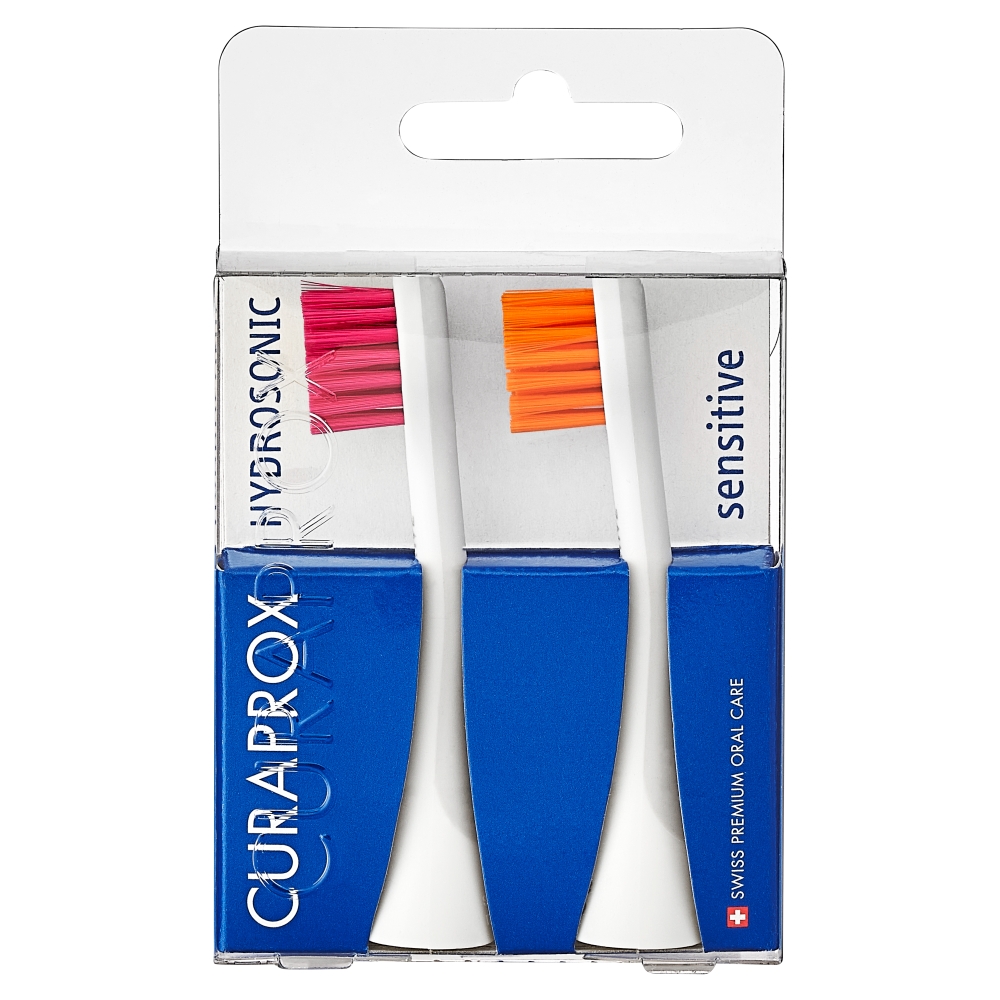 Curaprox Hydrosonic Sensitive Główki do szczoteczki (magenta/pomarańczowy), dwupak