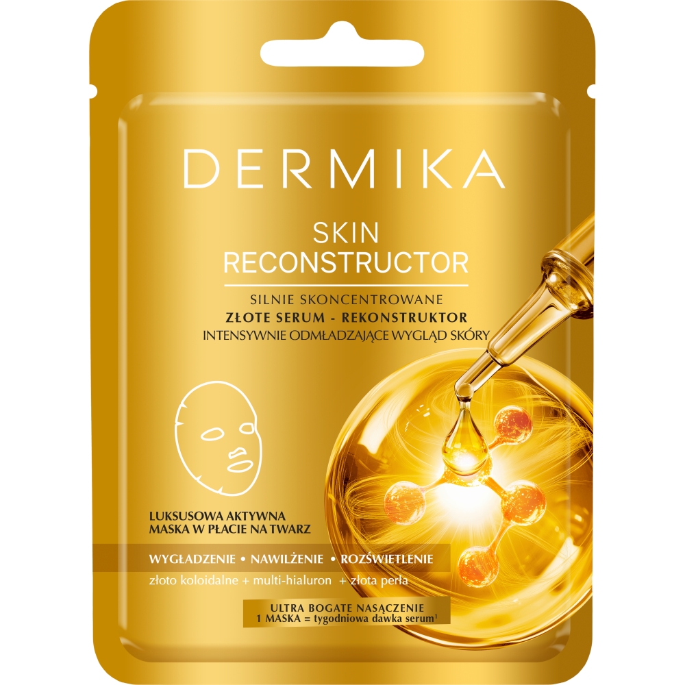 Dermika Skin Reconstructor Silnie skoncentrowane złote serum-rekonstruktor, Maska