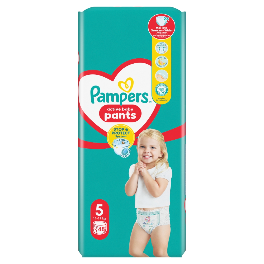 Pampers Pieluchomajtki (5), 48szt.