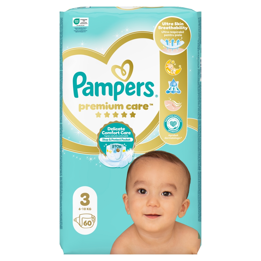 Pampers Premium Care Pieluchy (3) Midi, 60 szt.