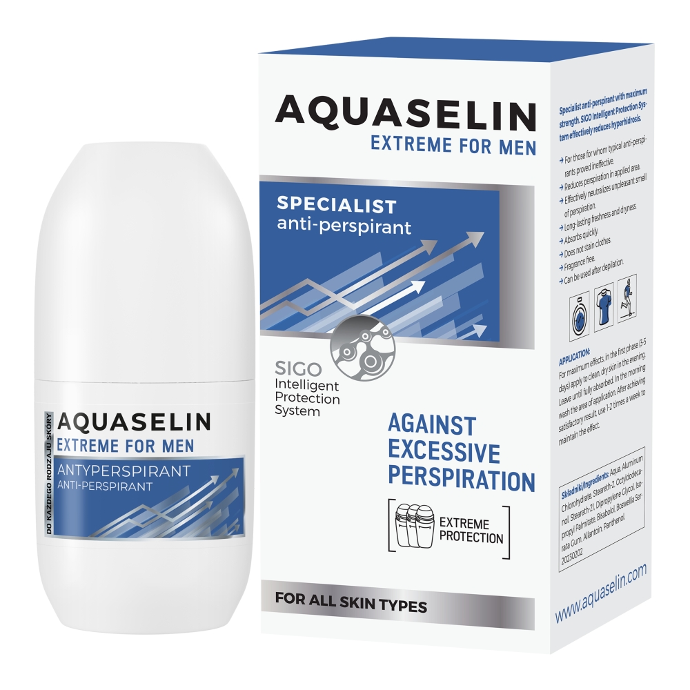 Aquaselin Extreme for Men, Antyperspirant dla mężczyzn