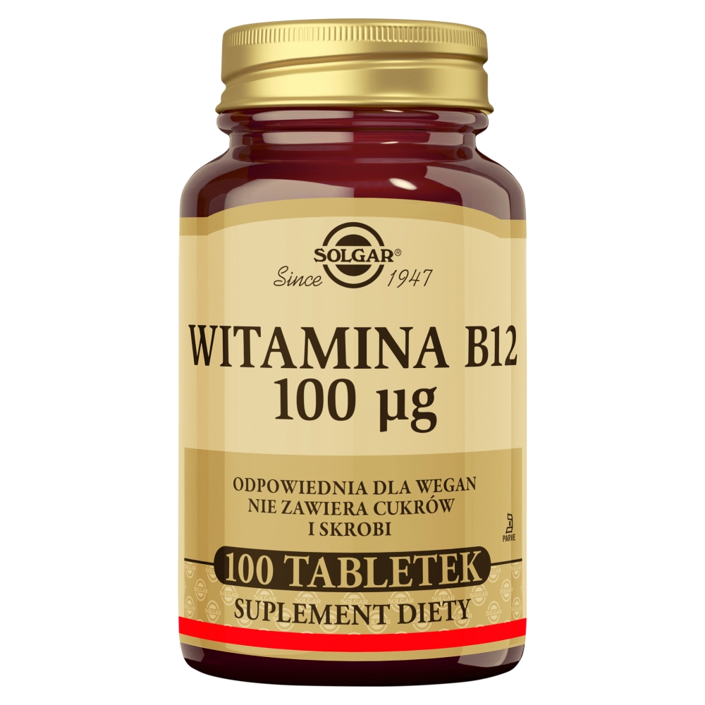 Solgar  Naturalna witamina B12 100 mcg tabletki