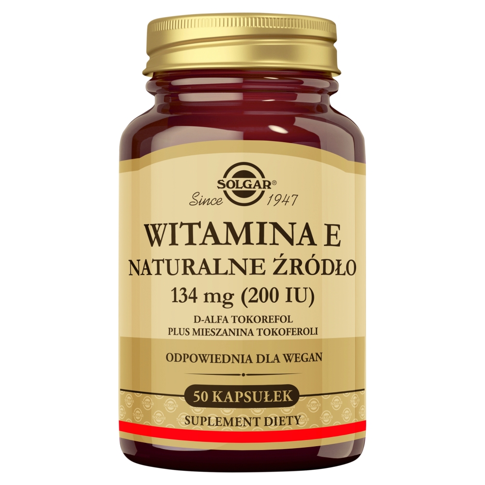Solgar Naturalna witamina E 134 mg kapsułki