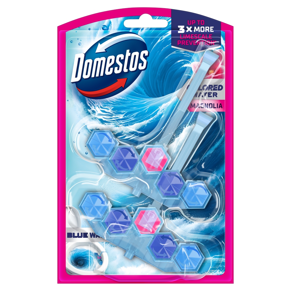 Domestos Kostka Power5+ Blue Water Pink Magnolia