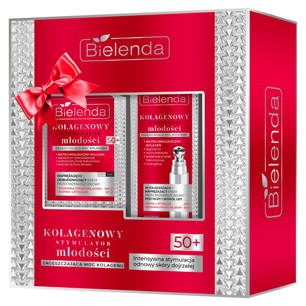 Bielenda zestaw Kolagenowy Stymulator Młodości 50+: Krem dzień/noc 50ml + Krem pod oczy 15ml