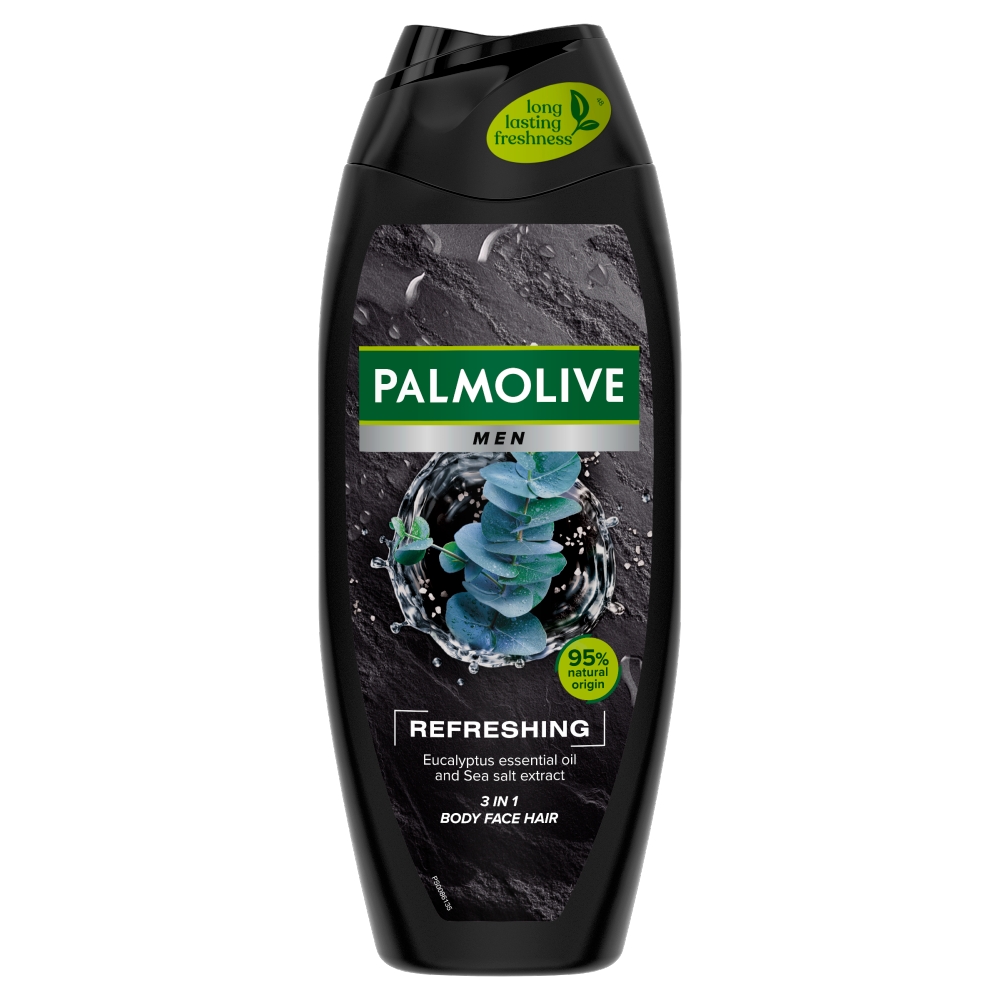 Palmolive MEN Refreshing odświeżający żel pod prysznic dla mężczyzn 3w1, eukaliptus, sól morska