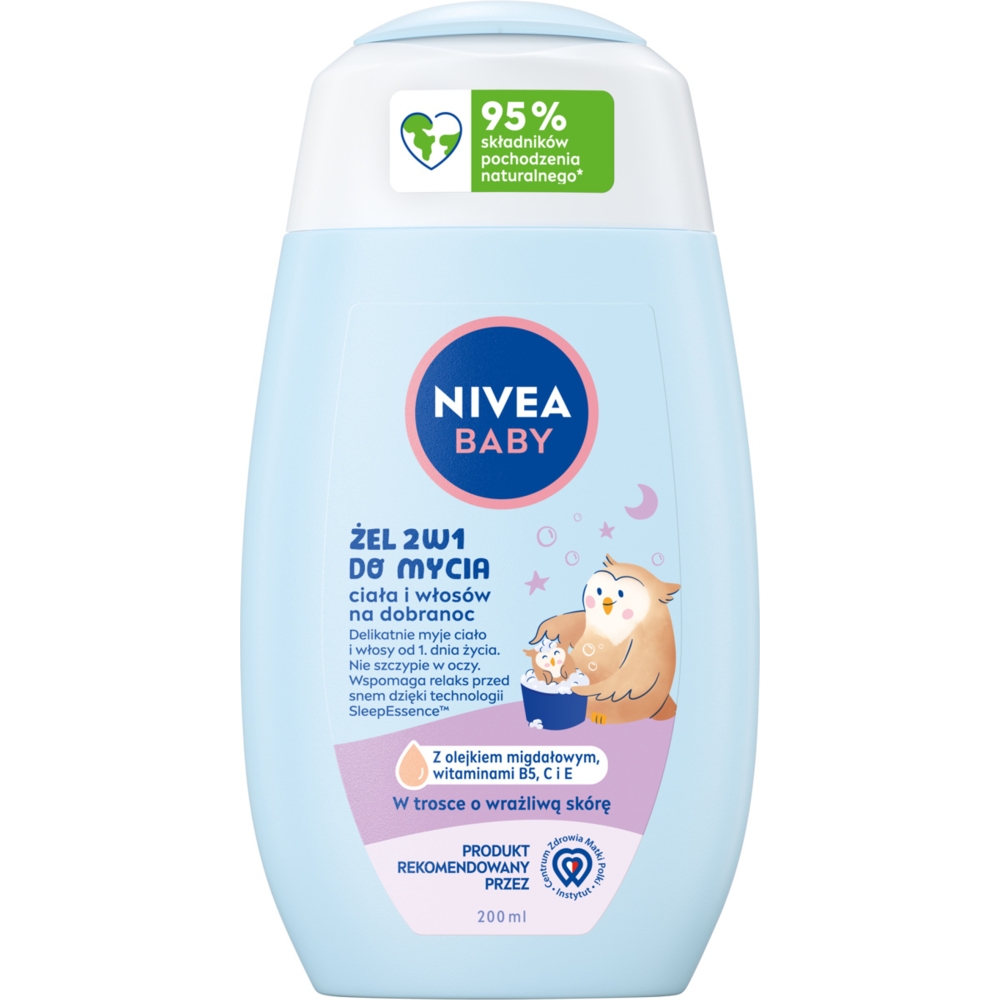 Nivea Baby Wyciszający Szampon i Żel do kąpieli 2w1 200 ml