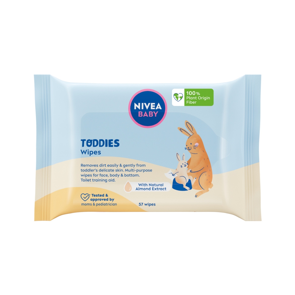 Nivea Baby Chusteczki biodegradowalne Toddies 57 szt.