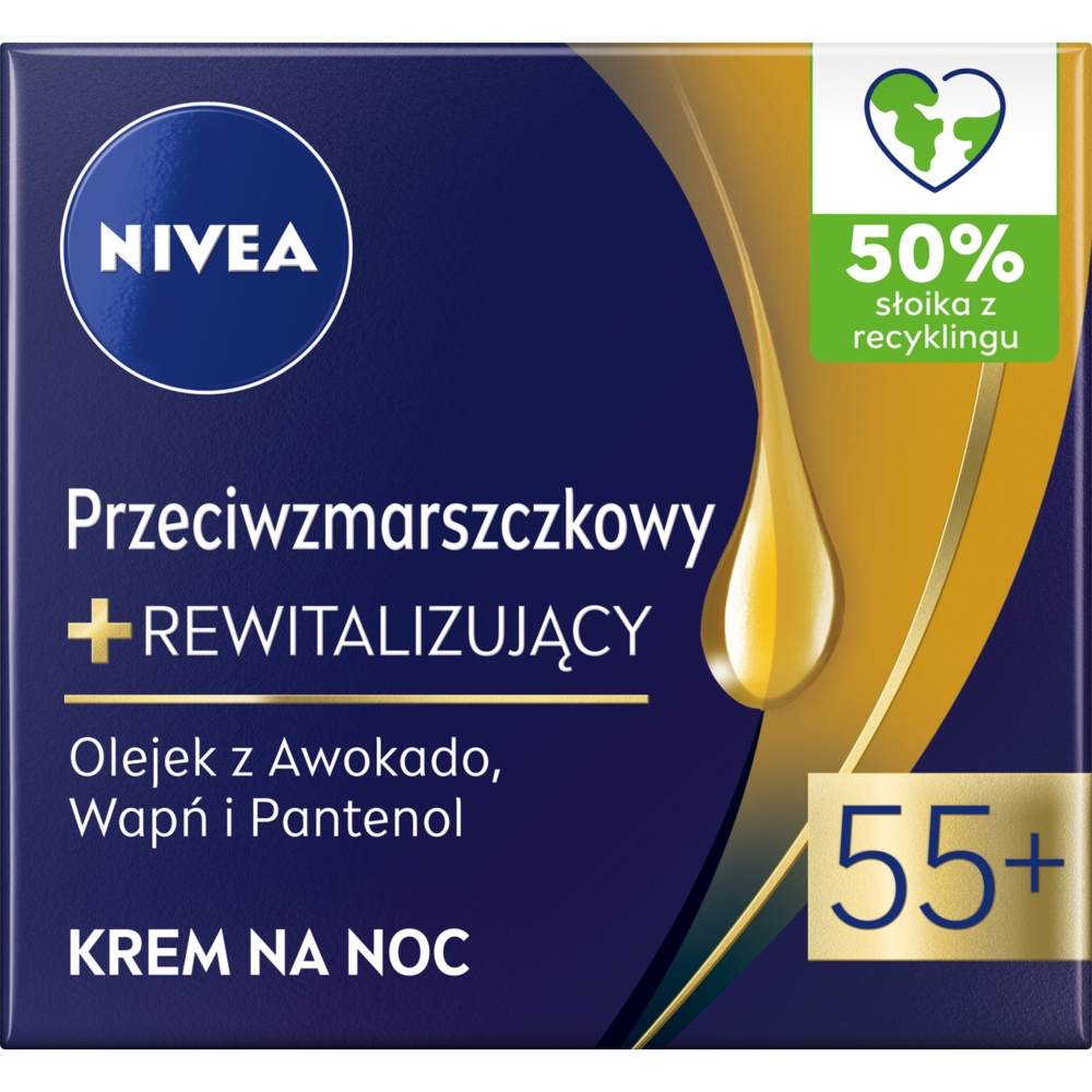 Nivea Przeciwzmarszczkowy + rewitalizujący Krem na noc 55+ 