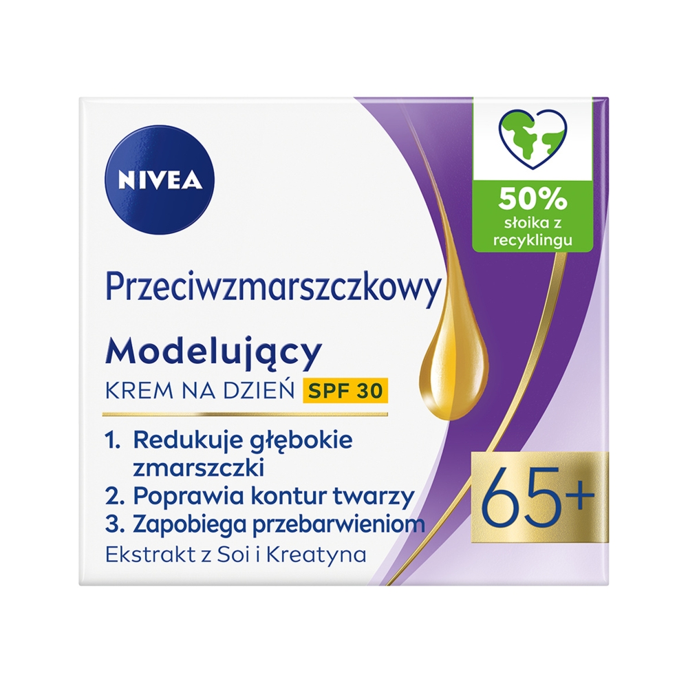 Nivea Przeciwzmarszczkowy + modelujący Krem na dzień SPF30 65+