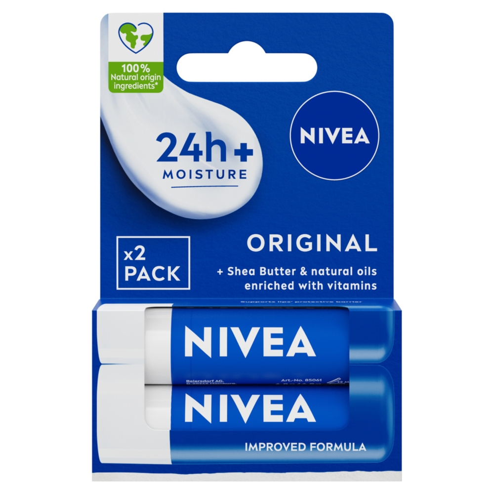 Nivea Pomadka do ust Original, Duopack 