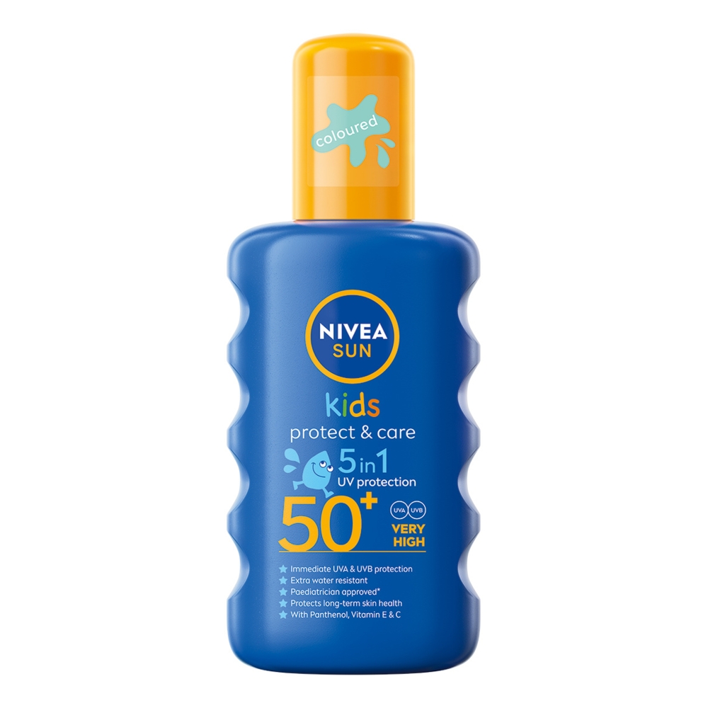 Nivea Sun Kids Nawilżający Spray ochronny SPF50+ z zanikającym kolorem