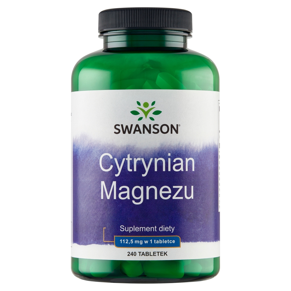 Swanson Cytrynian Magnezu Tabletki