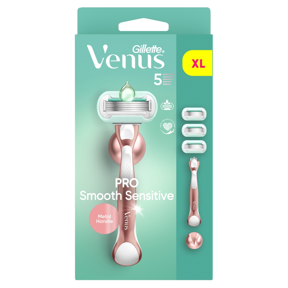 Gillette Venus Delux Sensitive Rosegold Maszynka do golenia + wkłady 3 szt.