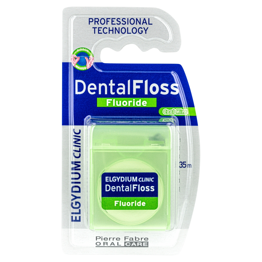 Elgydium Nić Dentystyczna z Fluorem Miętowa 35M