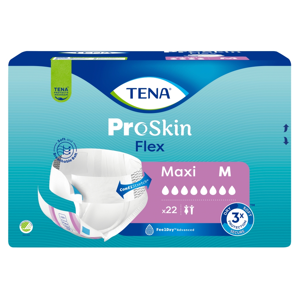 Tena Flex ProSkin Maxi, Pieluchomajtki dla dorosłych, 71-102cm, Medium