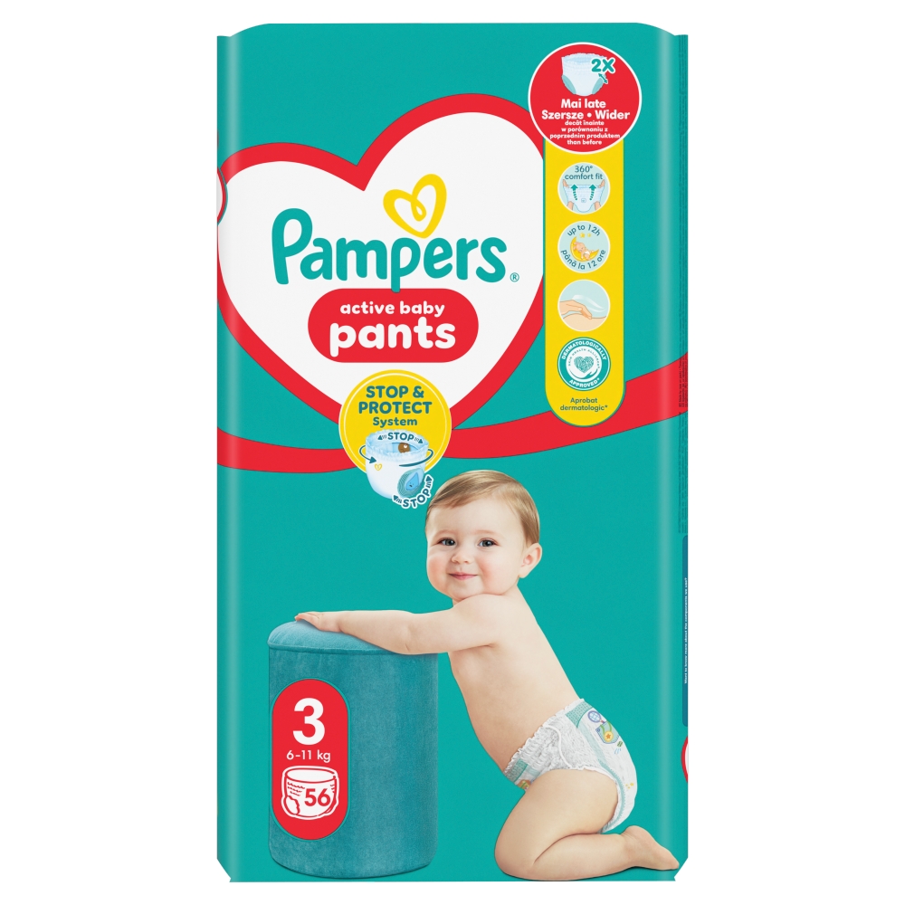 Pampers Pants Pieluchomajtki Midi (3), 56 szt.