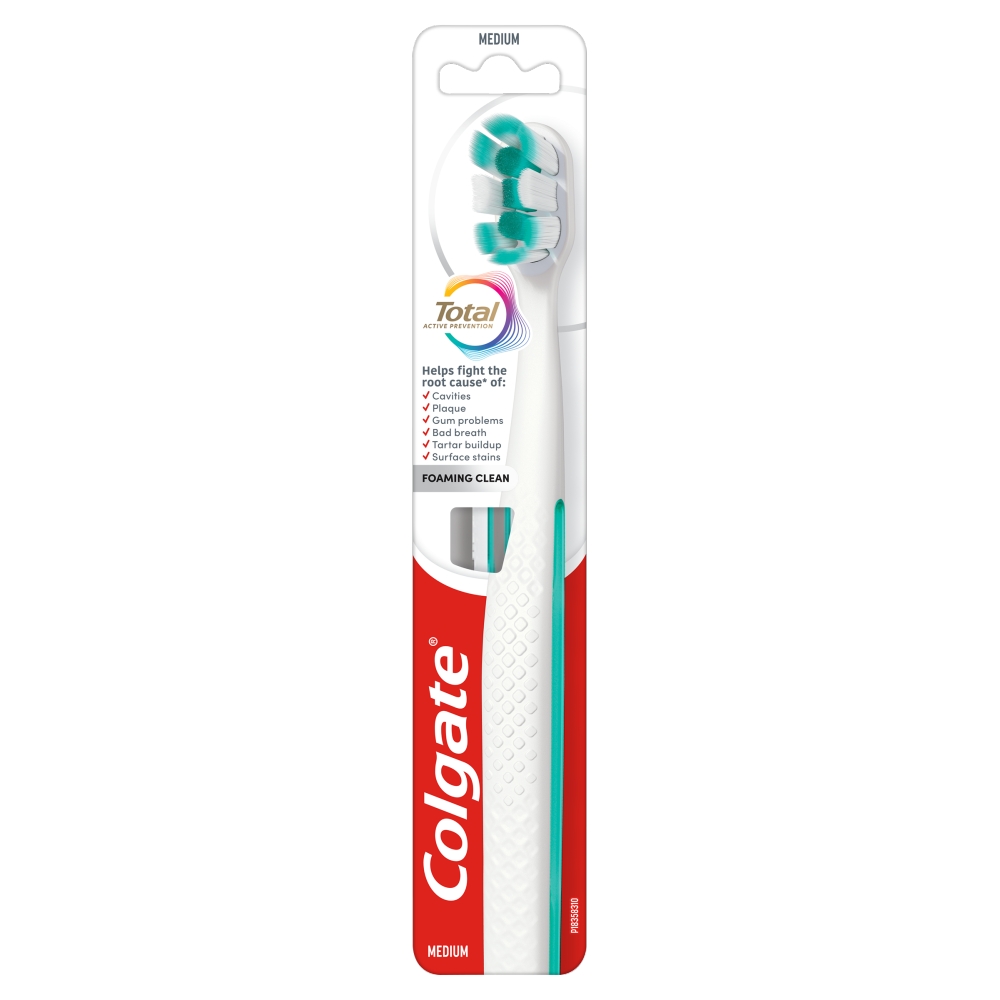 Colgate Total Foaming Clean Medium Single, Szczoteczka do zębów 
